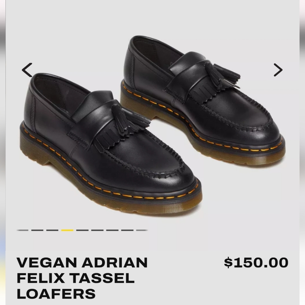DR MARTENS VEGAN ADRIAN FELIX TASSEL LOAFERS